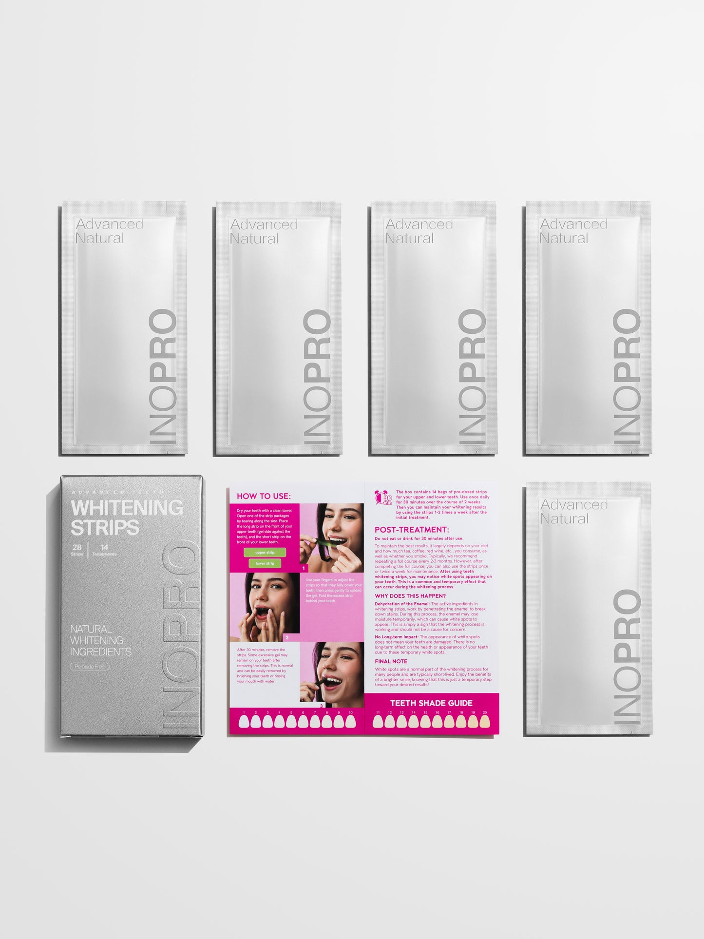 INOPRO（イノプロ）アドバンスドホワイトニングストリップ【知覚過敏用】｜14回分｜低刺激・ホームケア｜Advanced Whitening Strips