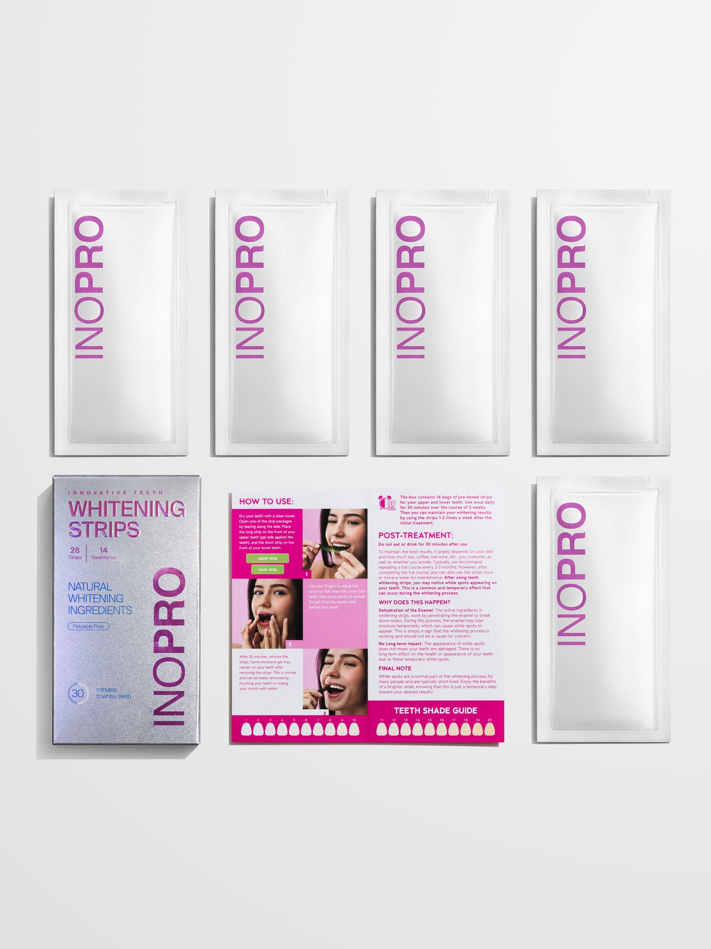 INOPRO（イノプロ）イノベーティブホワイトニングストリップ｜14回分｜過酸化物不使用・低刺激｜Green Whitening Strips